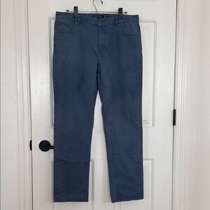 Michael Kors Tailored Fit Blue Straight-Leg Pants 34Wx32L